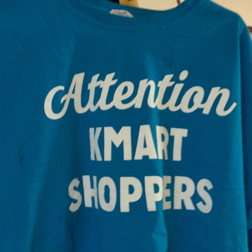 KMART blue vintage  "we fought the kraken and won " t-shirt.
